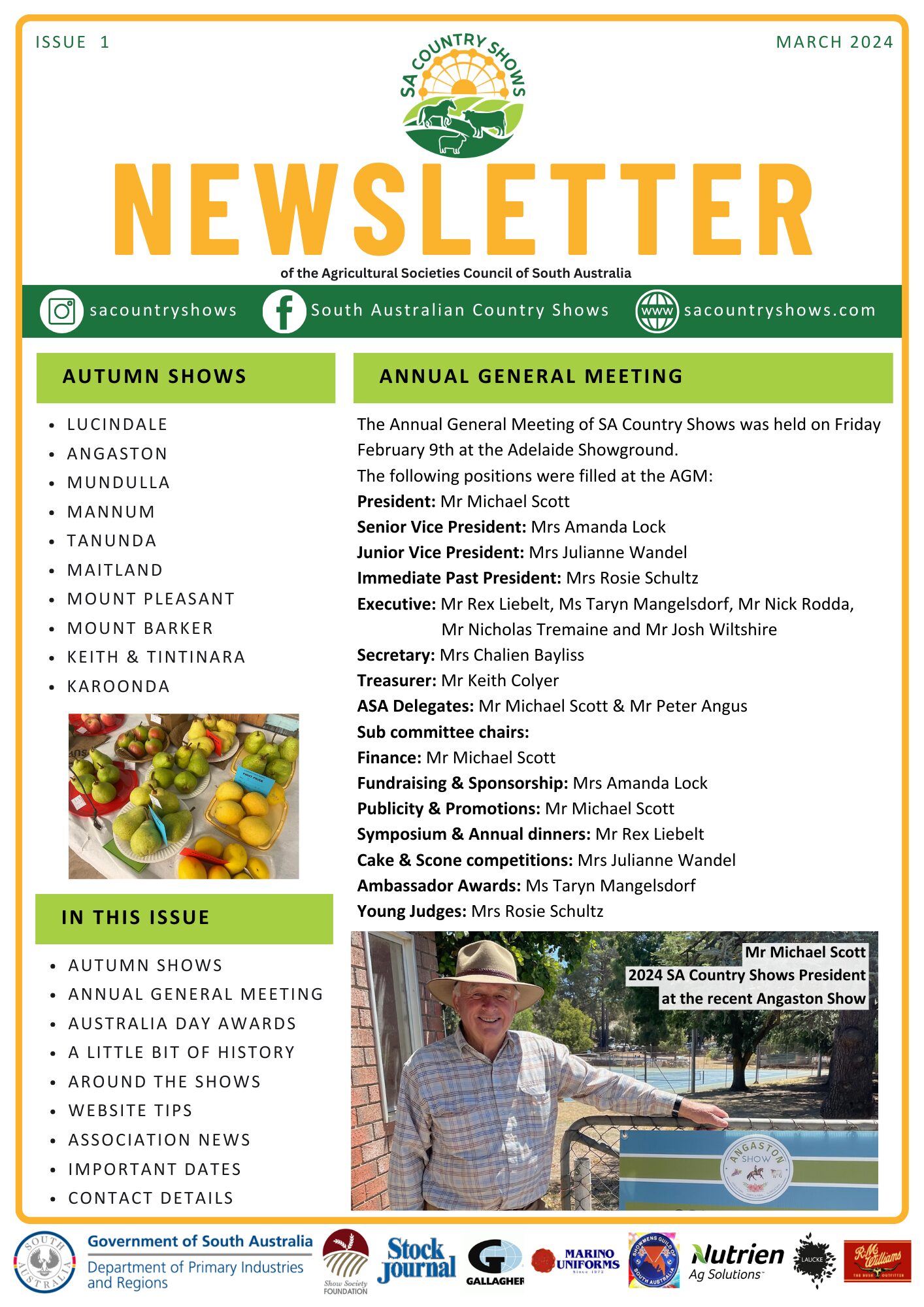 Issue 1, March 2024 Newsletter