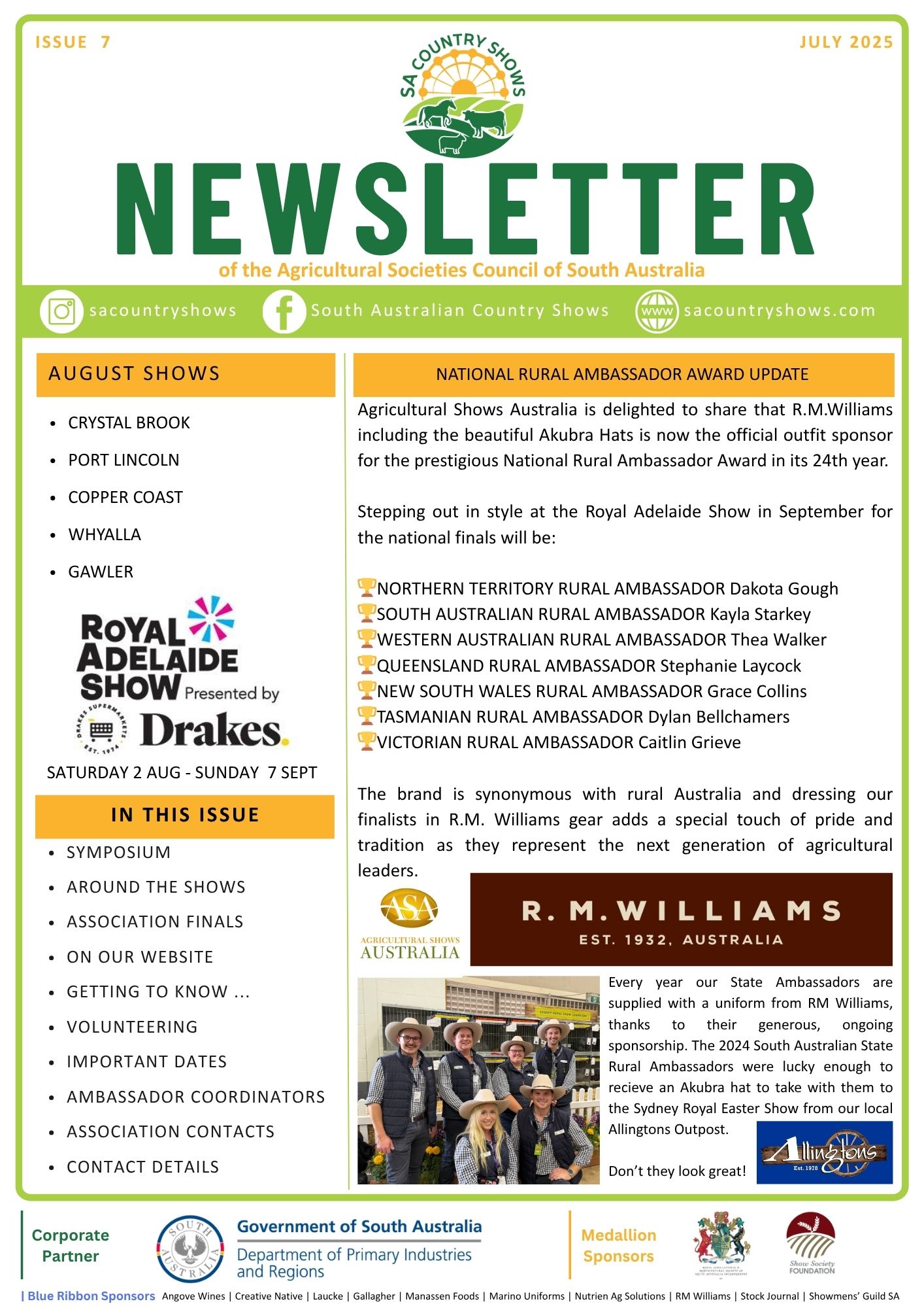 Issue 7, July 2025 Newsletter